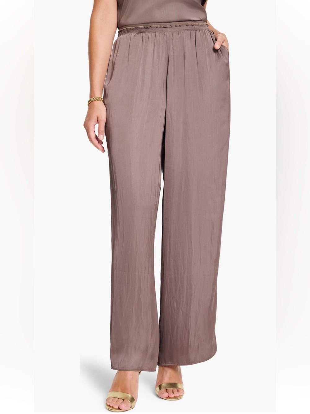 NIC + ZOE Wide Leg Satin Pants